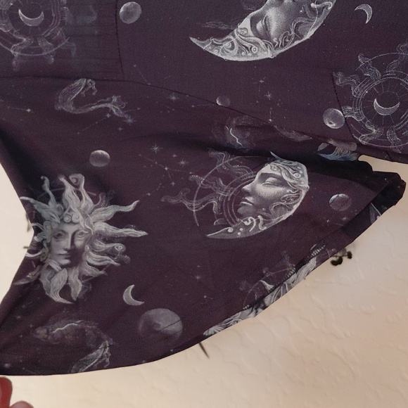 KILLSTAR 4x UMBRAL MAXI DRESS SUN AND MOON PRINT SHORT SLEEVES - Picture 5 of 9